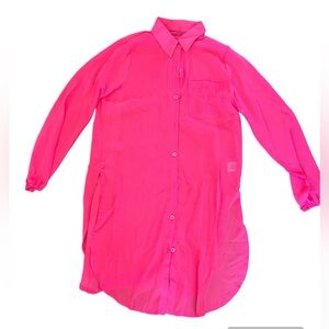 Pink button down pool cover
